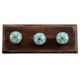 Sea Green White Dot Wooden Hooks